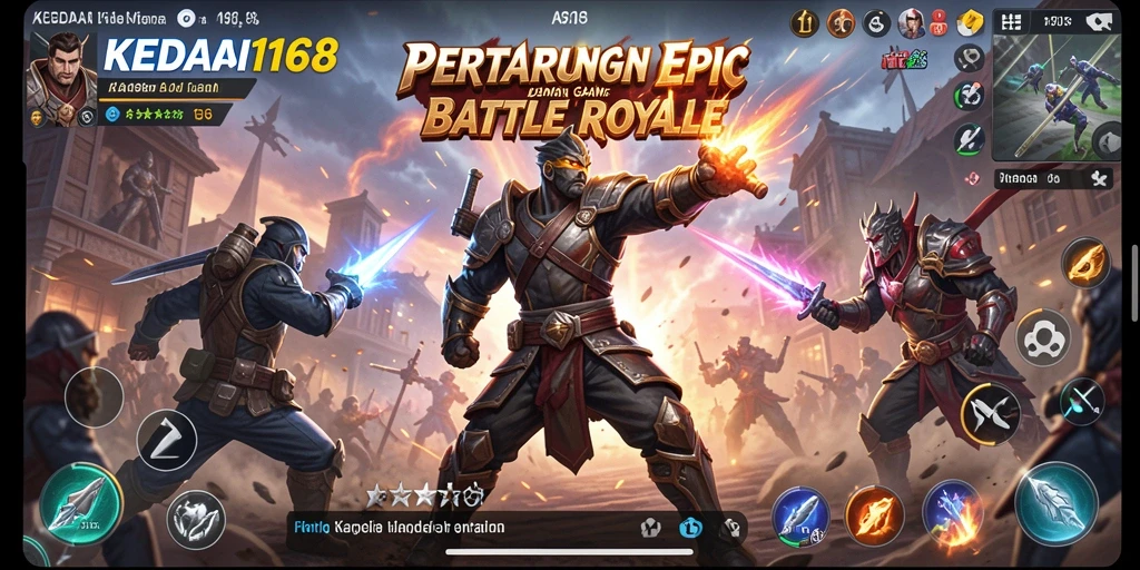 Tangkapan layar dari gameplay KEDAI168 menunjukkan aksi pertempuran yang mendebarkan.