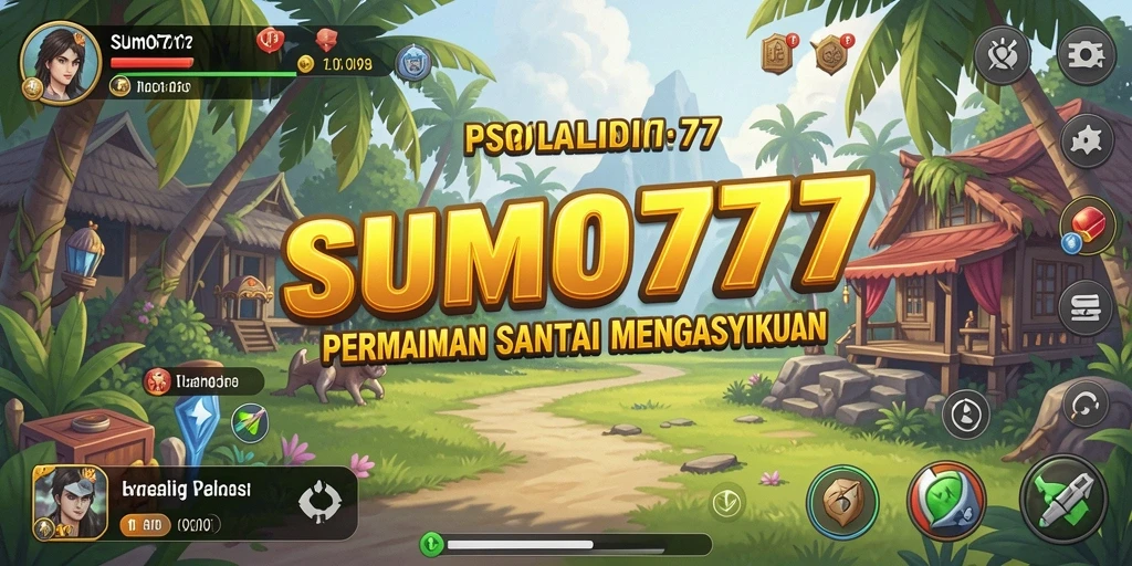 Screenshot utama SUMO777 menampilkan gameplay santai yang menyenangkan.