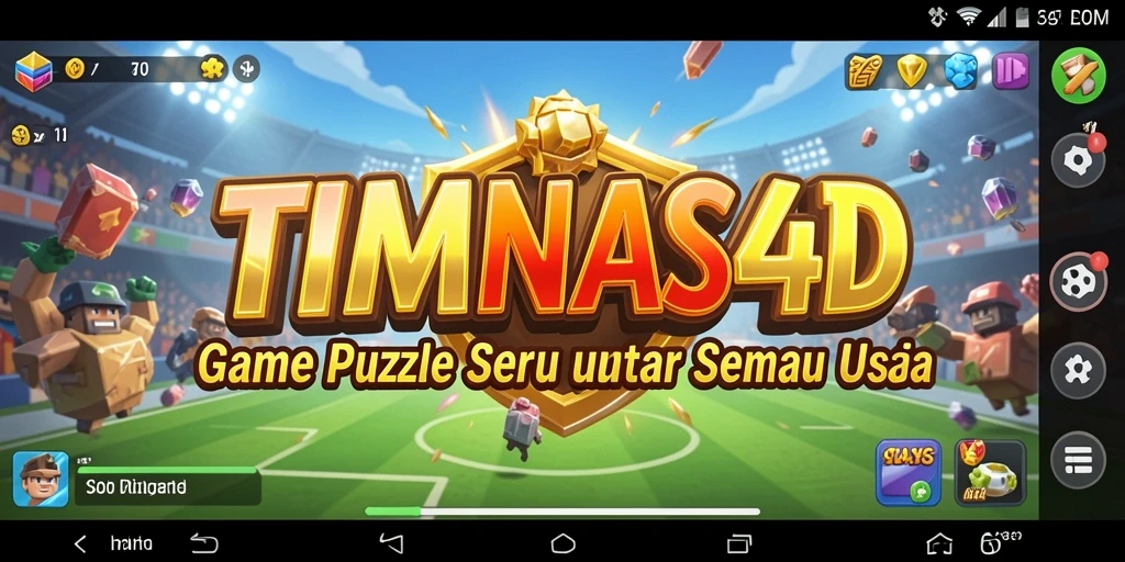 Tampilan gameplay seru dari game Puzzle TIMNAS4D yang menantang.